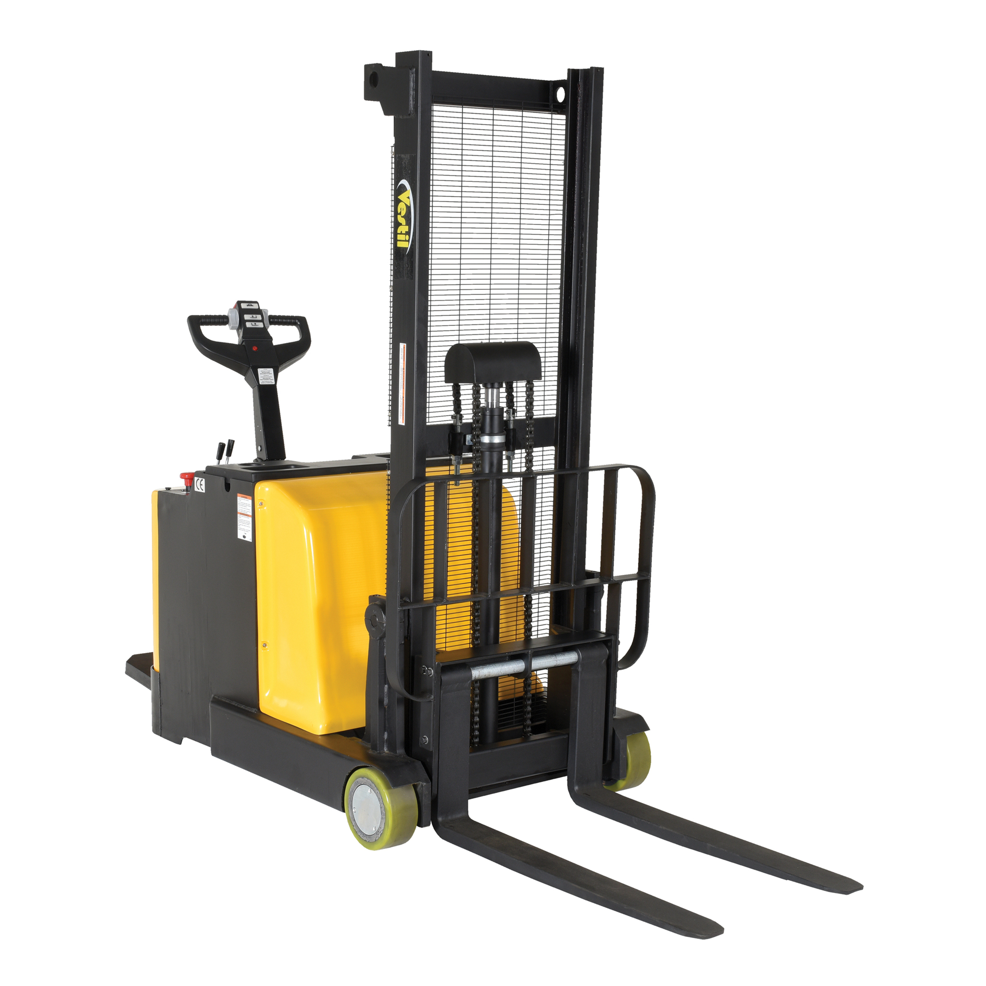 Vestil Steel Counter Balanced Powered Lift — 2in. to 62in. Raised Height, 2,000-Lb. Capacity, Black/Yellow, Model# S-2CB-62